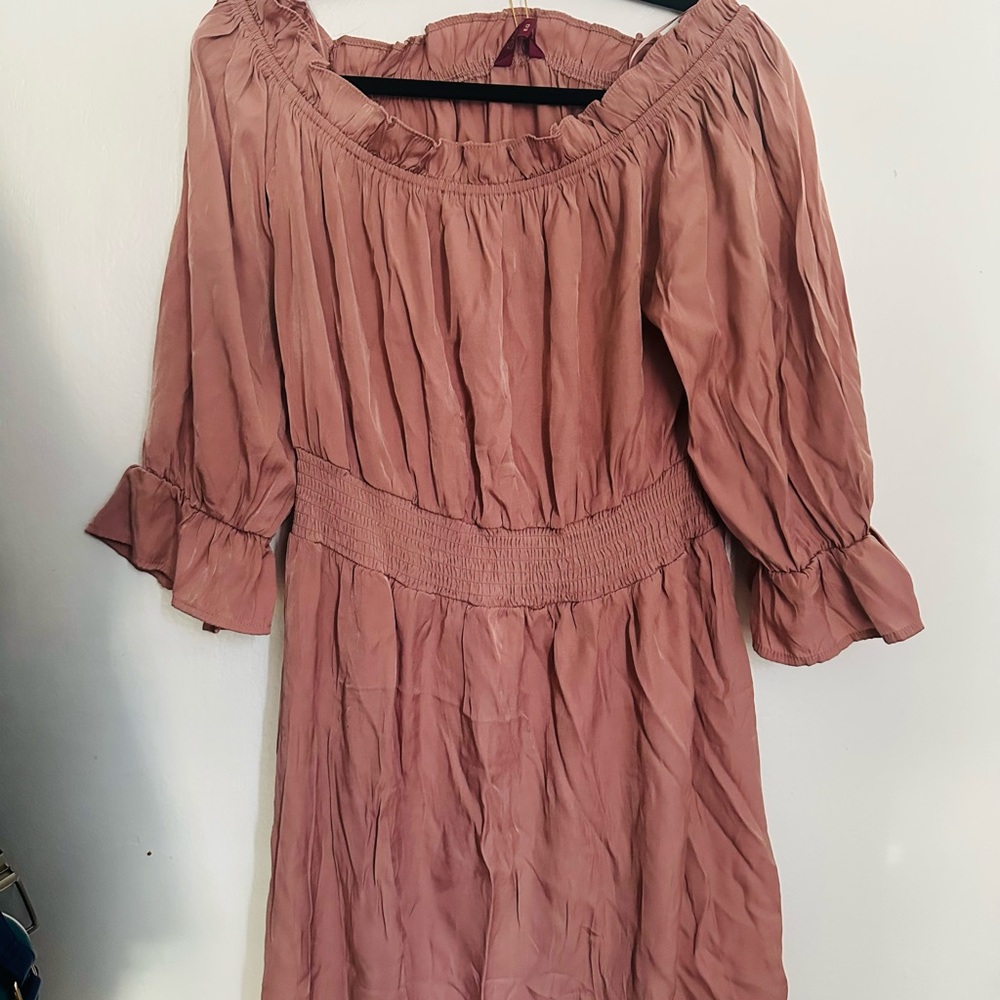 Pink Off-Shoulder Dress